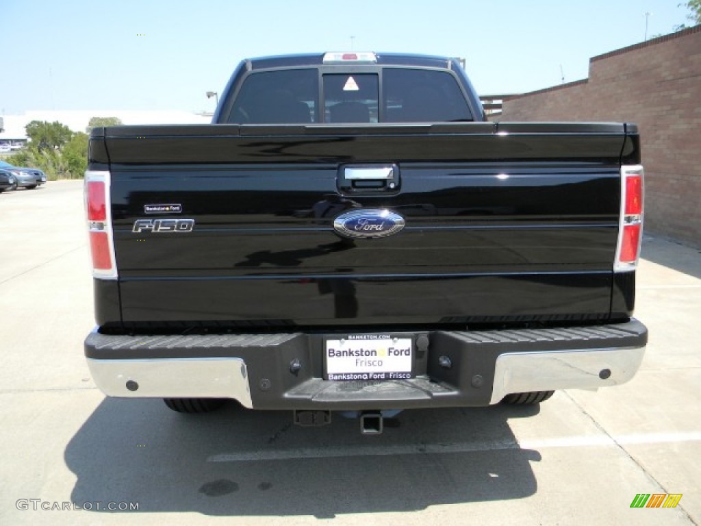 2011 F150 Lariat SuperCrew 4x4 - Ebony Black / Black photo #4