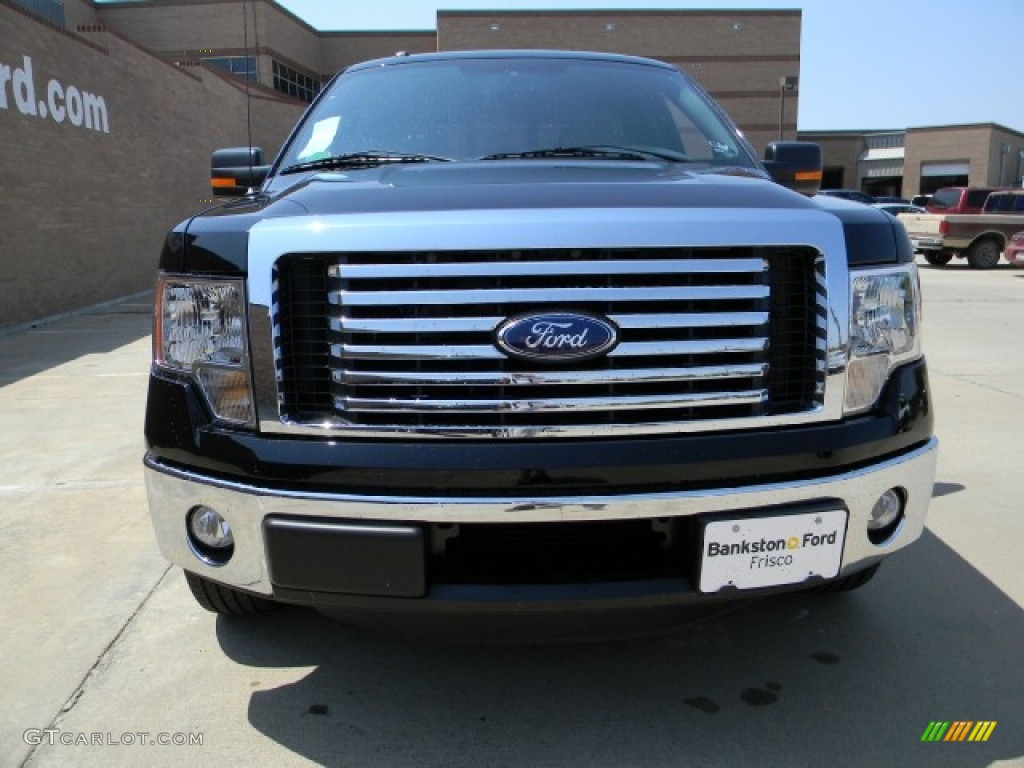 2011 F150 XLT SuperCrew - Ebony Black / Steel Gray photo #2