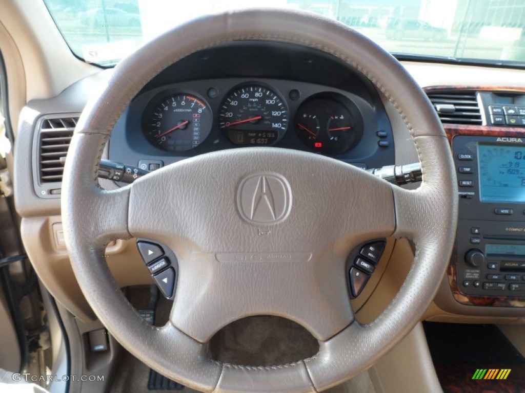 2001 Acura MDX Standard MDX Model Saddle Steering Wheel Photo #58201649