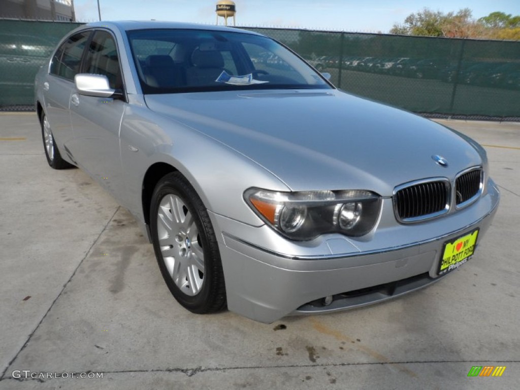 2002 7 Series 745Li Sedan - Titanium Silver Metallic / Flannel Grey photo #1