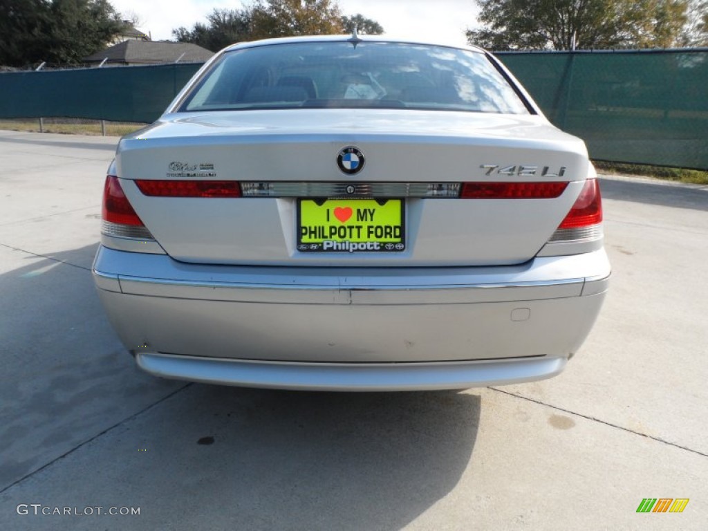 2002 7 Series 745Li Sedan - Titanium Silver Metallic / Flannel Grey photo #4