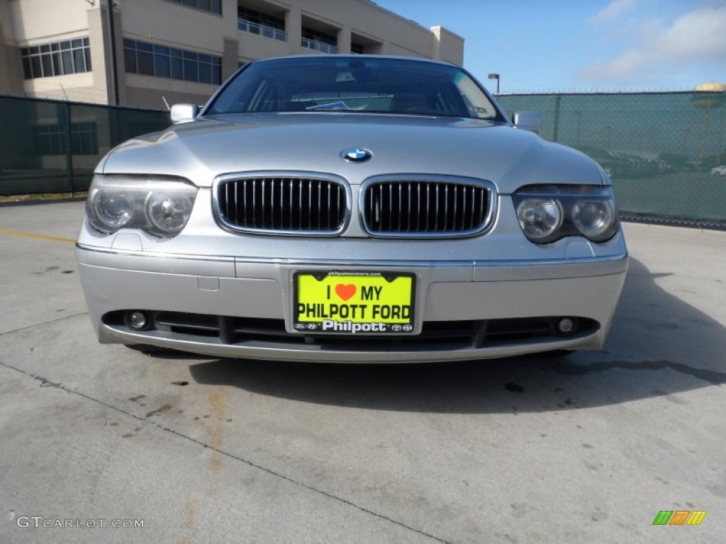 2002 7 Series 745Li Sedan - Titanium Silver Metallic / Flannel Grey photo #9
