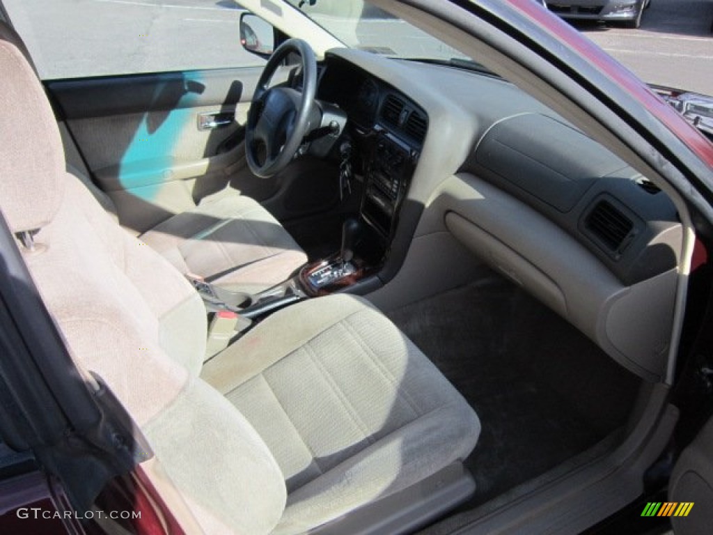 2001 Outback Wagon - Winestone Red Pearl / Beige photo #10
