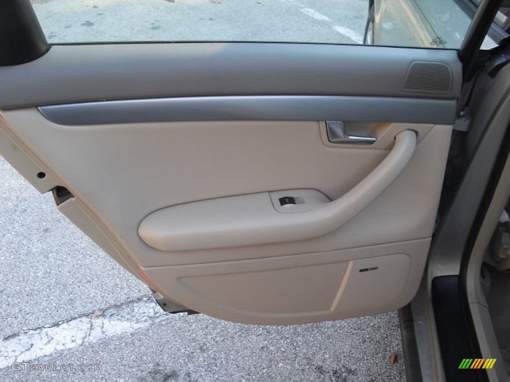 2002 A4 1.8T quattro Sedan - Canvas Beige Metallic / Beige photo #14