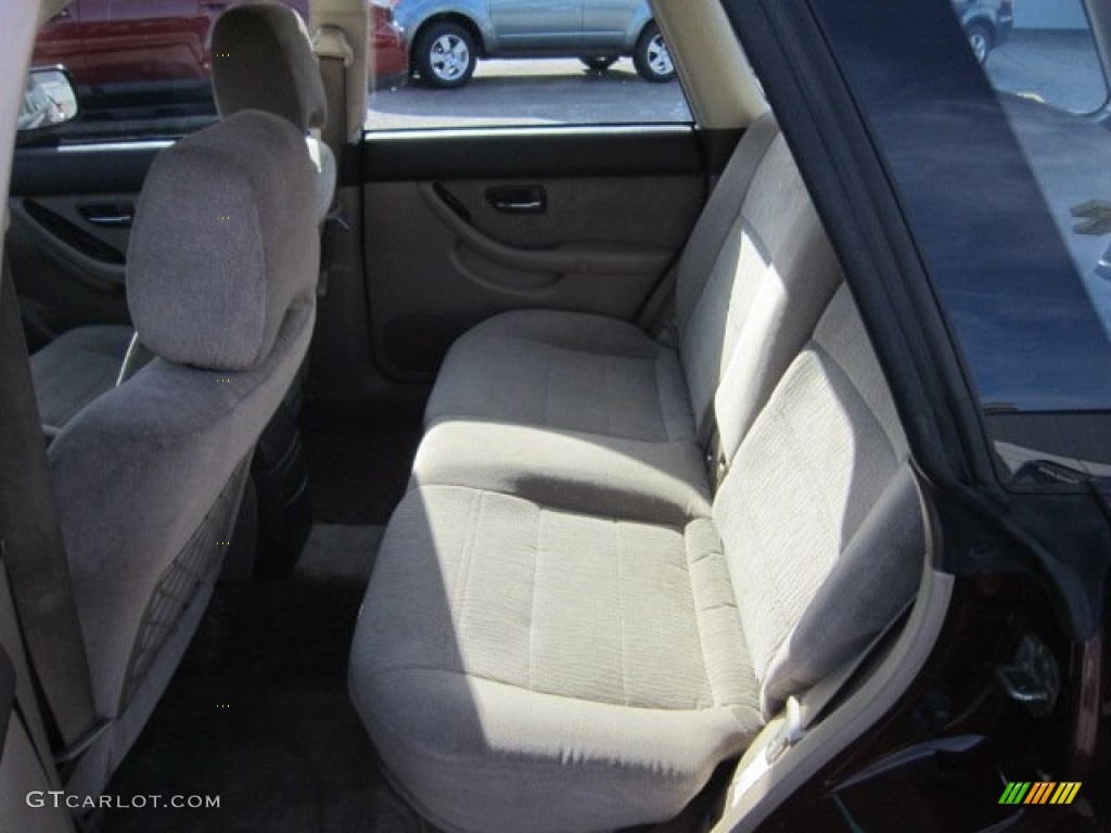 2001 Outback Wagon - Winestone Red Pearl / Beige photo #14