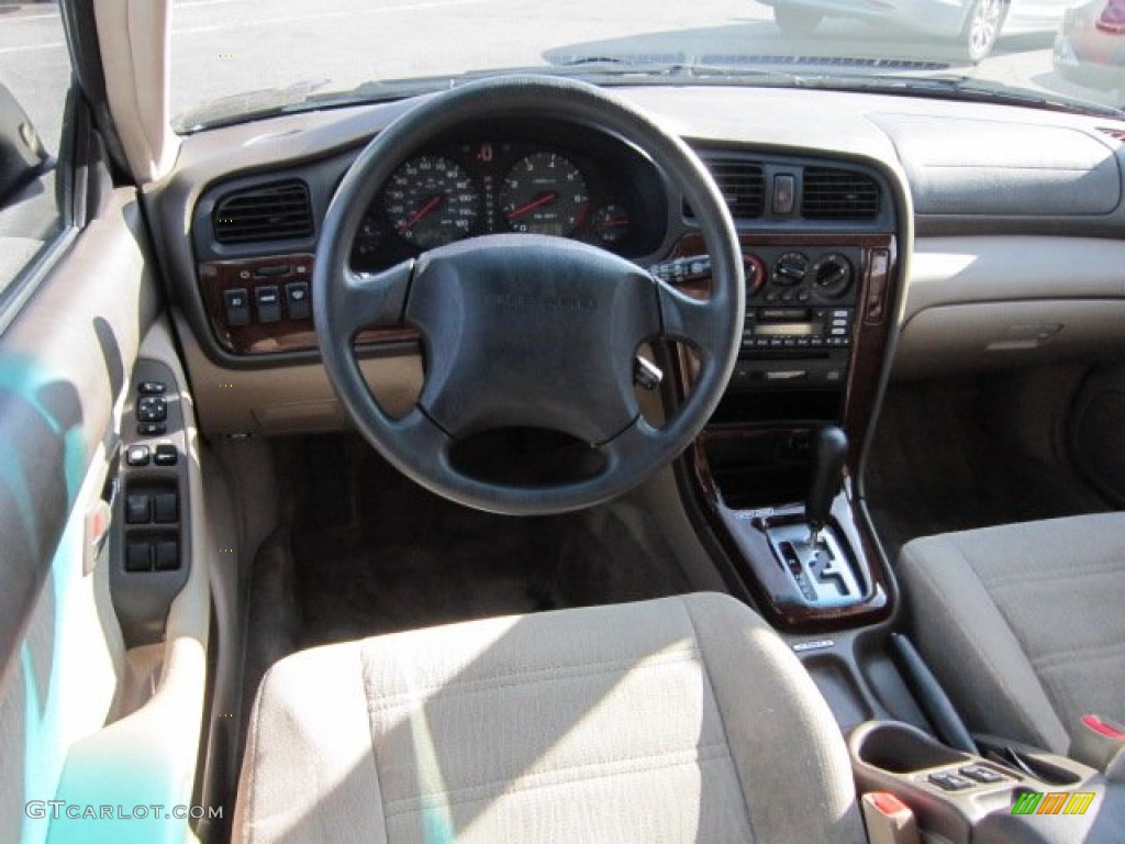 2001 Outback Wagon - Winestone Red Pearl / Beige photo #15