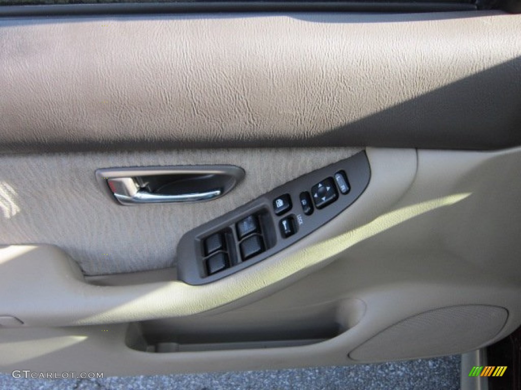 2001 Outback Wagon - Winestone Red Pearl / Beige photo #18