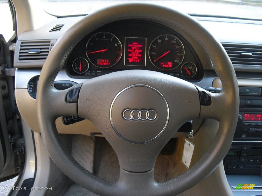 2002 A4 1.8T quattro Sedan - Canvas Beige Metallic / Beige photo #22