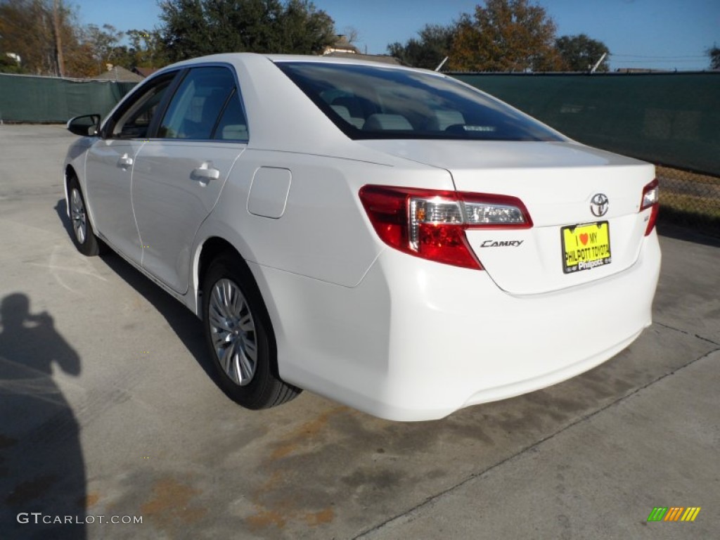 2012 Camry LE - Super White / Ash photo #5