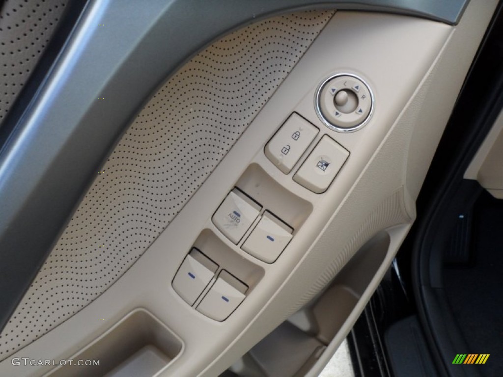 2012 Elantra Limited - Black Noir Pearl / Beige photo #22
