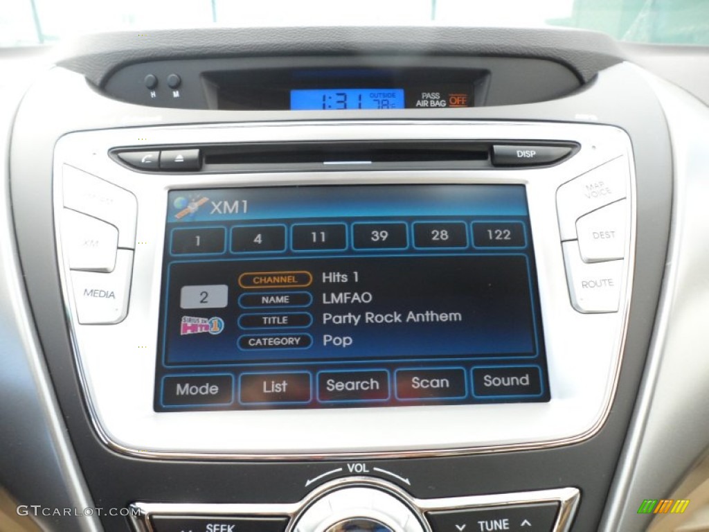 2012 Elantra Limited - Black Noir Pearl / Beige photo #28