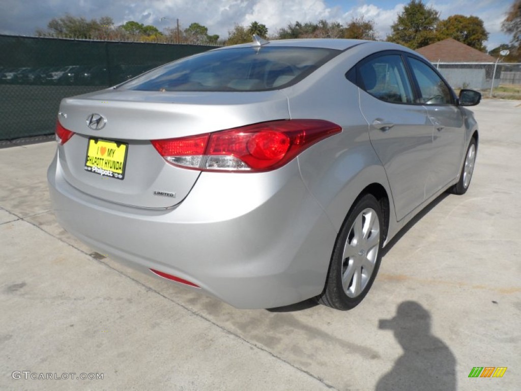 2012 Elantra Limited - Shimmering Silver / Gray photo #3