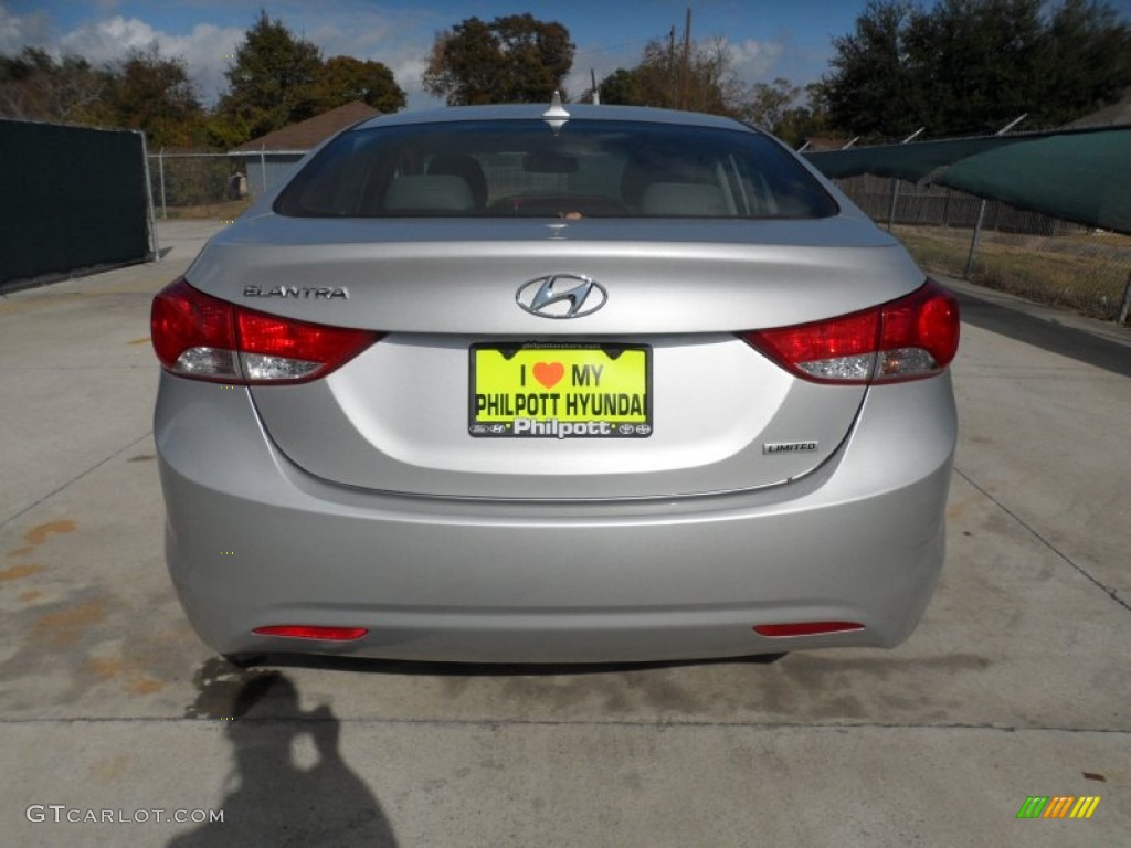 2012 Elantra Limited - Shimmering Silver / Gray photo #4