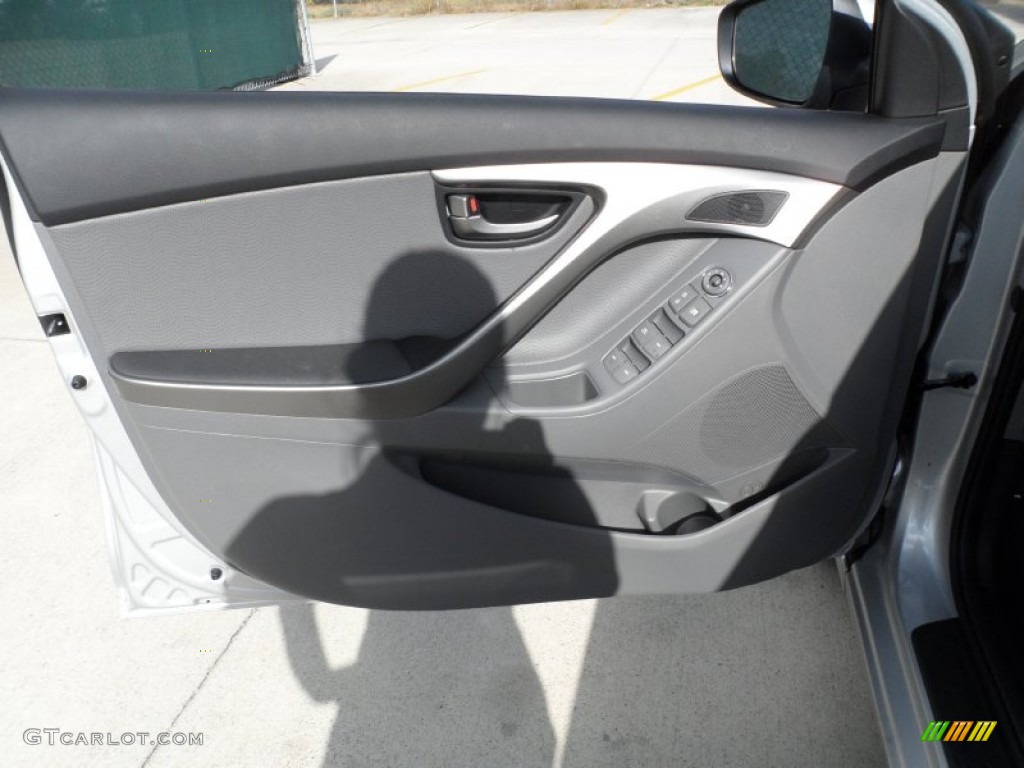 2012 Elantra Limited - Shimmering Silver / Gray photo #22