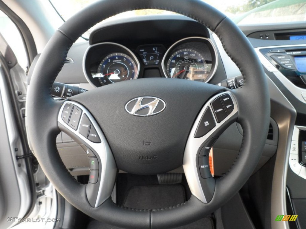 2012 Hyundai Elantra Limited Gray Steering Wheel Photo #58205044
