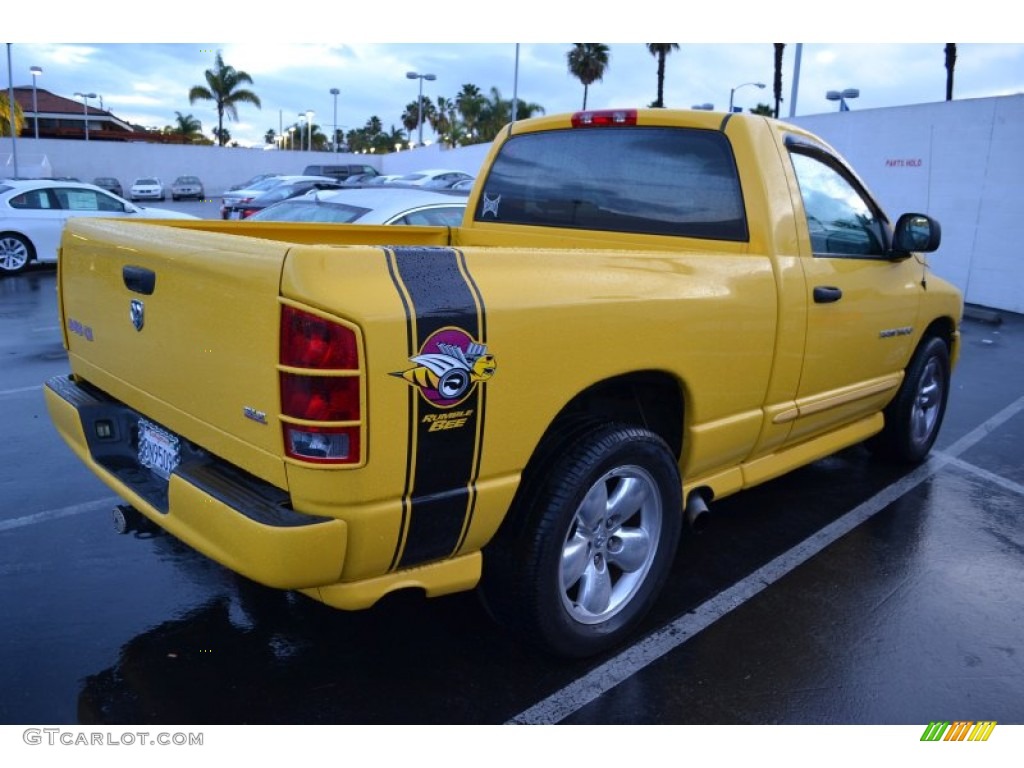 2005 Ram 1500 SLT Rumble Bee Regular Cab - Solar Yellow / Dark Slate Gray photo #3