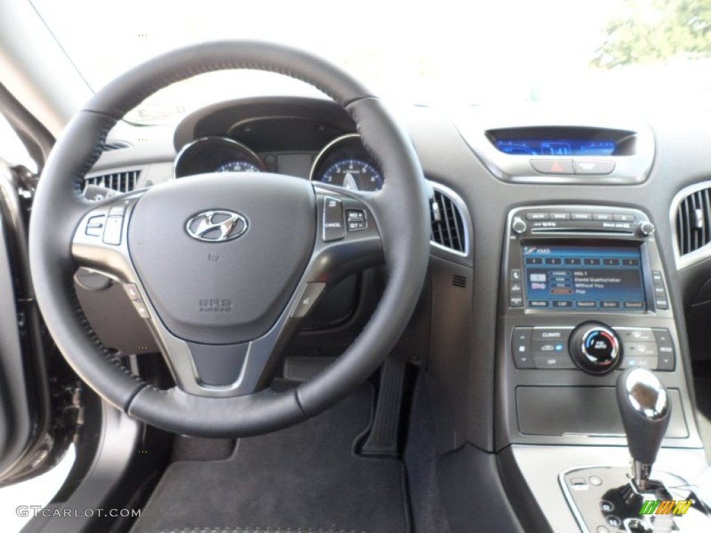 2012 Hyundai Genesis Coupe 2.0T Premium Black Cloth Dashboard Photo #58206237