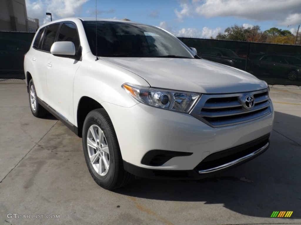 2012 Highlander V6 - Blizzard White Pearl / Sand Beige photo #1