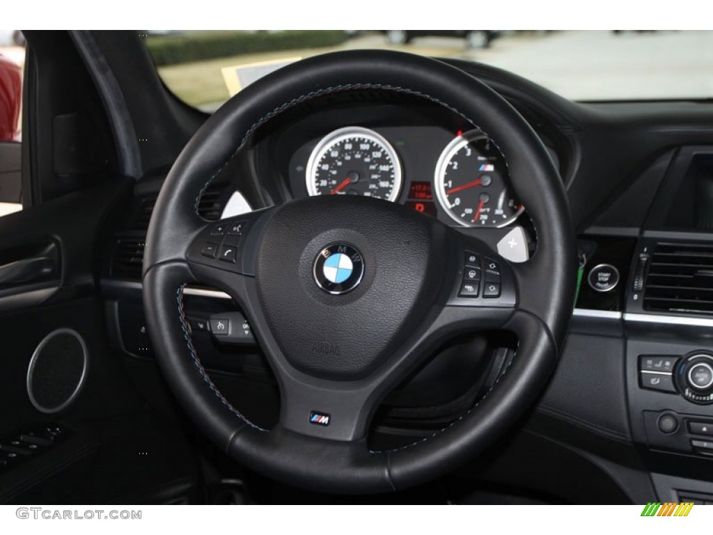 2010 BMW X5 M Standard X5 M Model Black Steering Wheel Photo #58206536