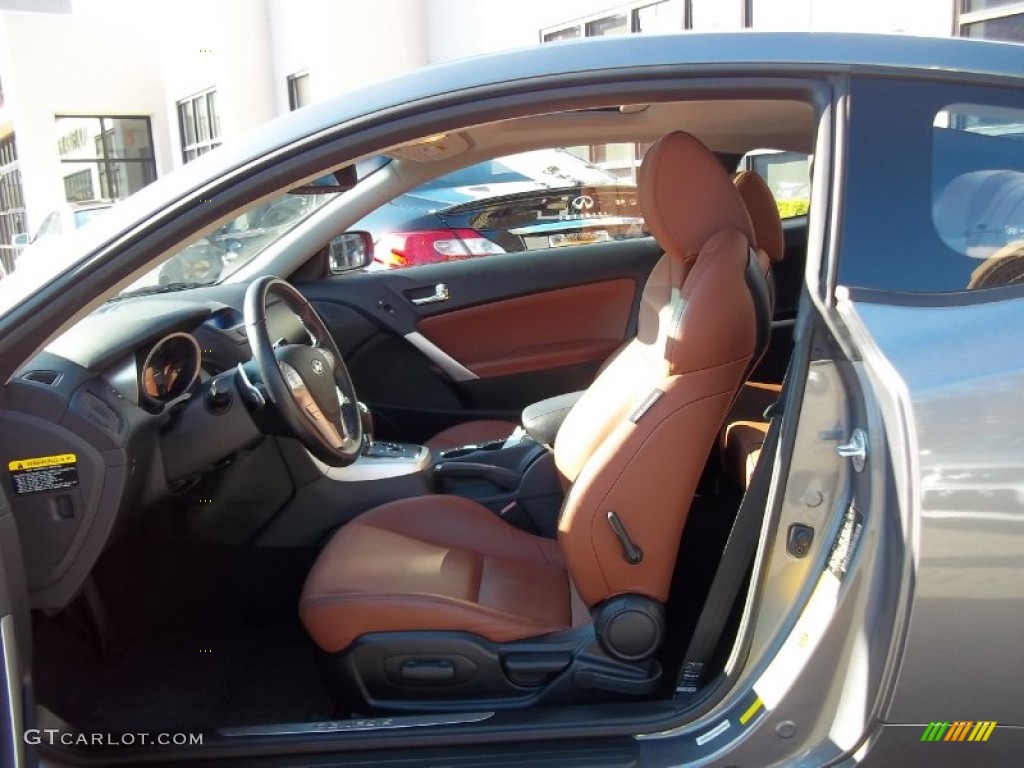 Brown Interior 2010 Hyundai Genesis Coupe 3.8 Grand Touring Photo #58208798