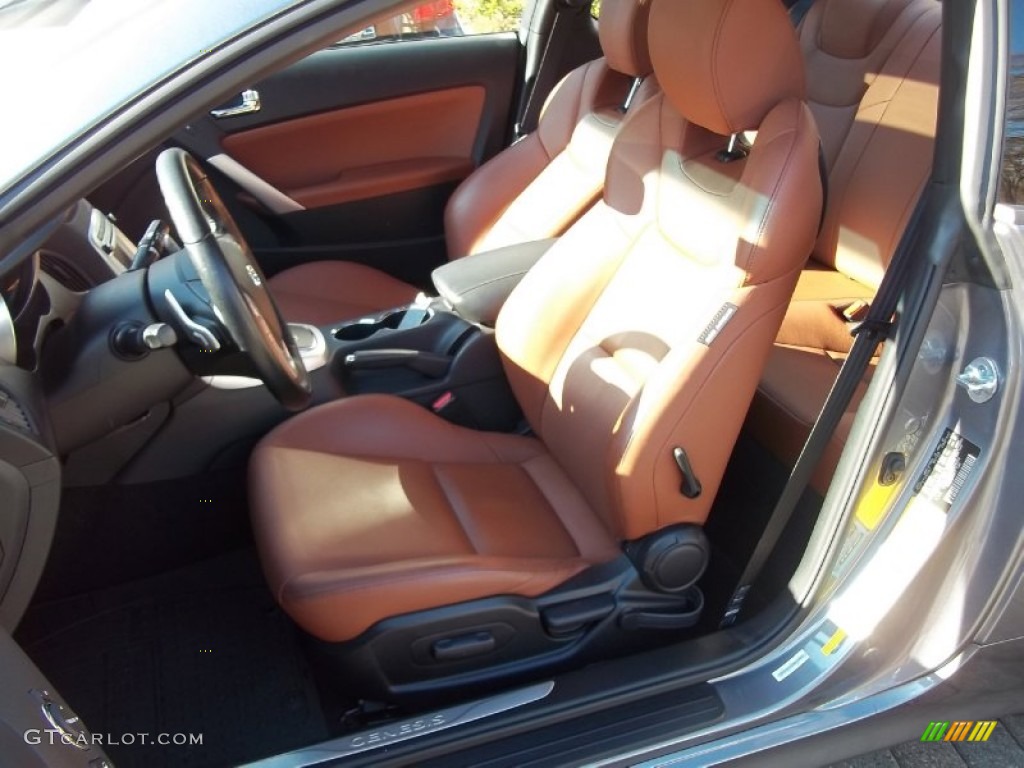 Brown Interior 2010 Hyundai Genesis Coupe 3.8 Grand Touring Photo #58208823