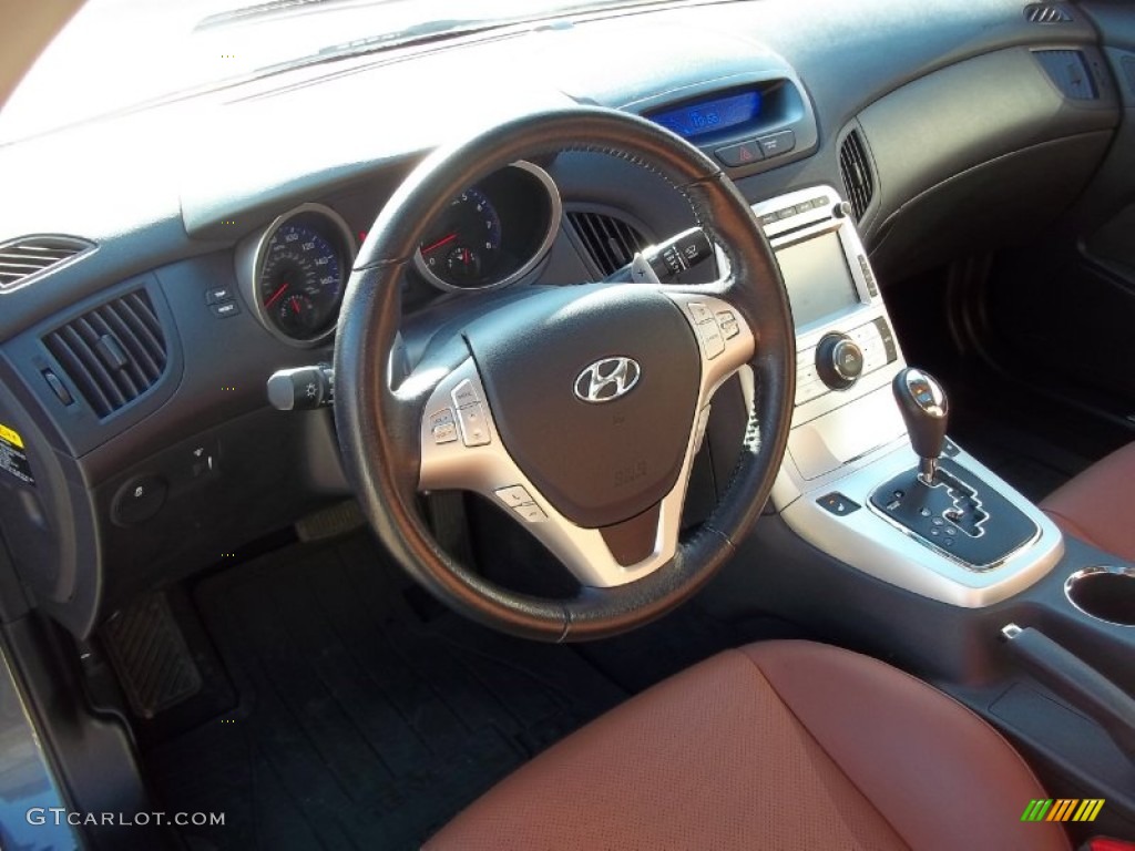 2010 Hyundai Genesis Coupe 3.8 Grand Touring Brown Dashboard Photo #58208877