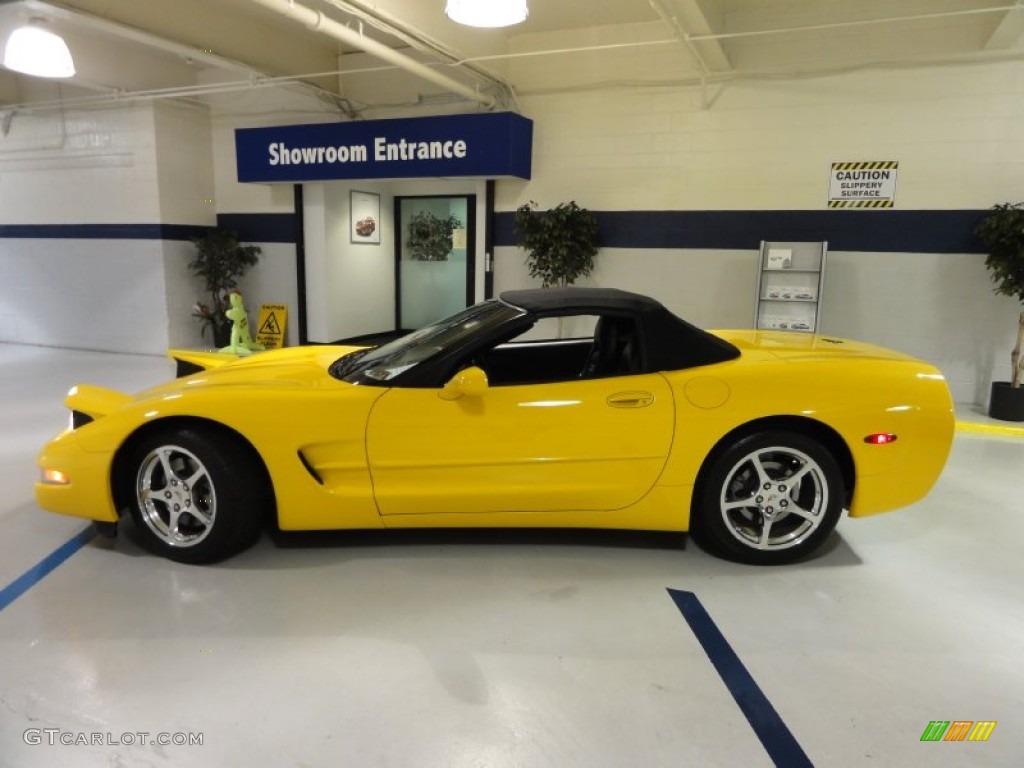 2004 Corvette Convertible - Millenium Yellow / Black photo #31