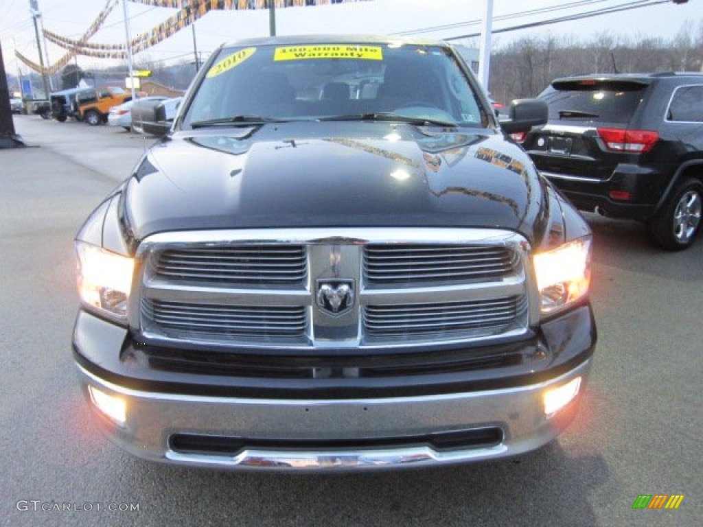 2010 Ram 1500 Big Horn Crew Cab 4x4 - Brilliant Black Crystal Pearl / Dark Slate/Medium Graystone photo #8