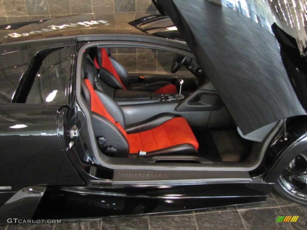 Nero Perseus/Rosso Interior 2003 Lamborghini Murcielago Coupe Photo #58214965