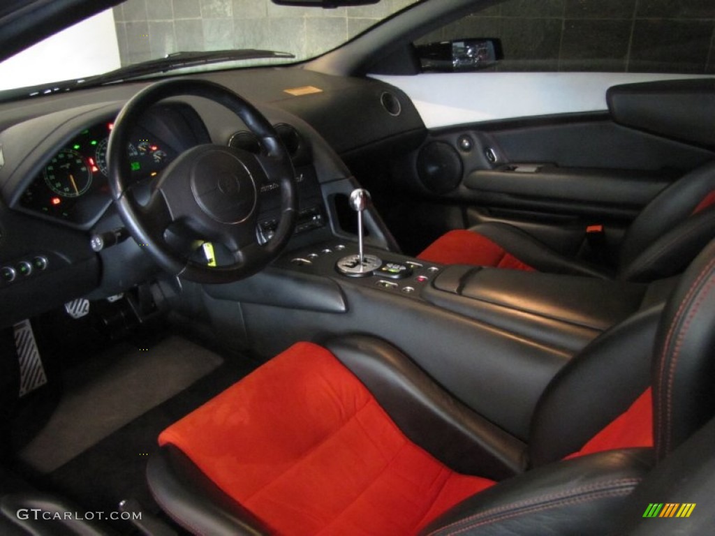 Nero Perseus/Rosso Interior 2003 Lamborghini Murcielago Coupe Photo #58215123