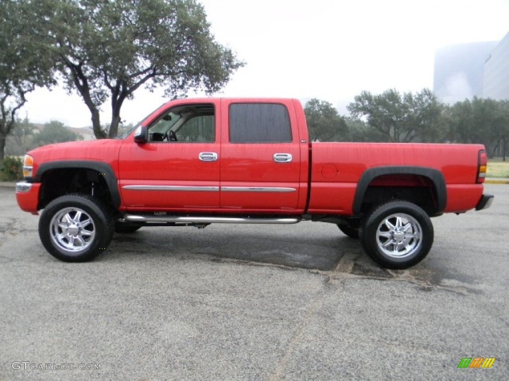 2007 Sierra 2500HD Classic SLT Crew Cab 4x4 - Fire Red / Medium Gray photo #5