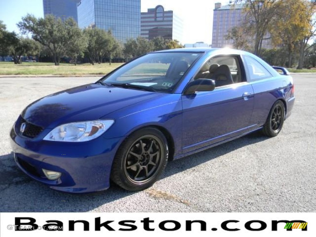 2004 Civic LX Coupe - Fiji Blue Pearl / Ivory Beige photo #1