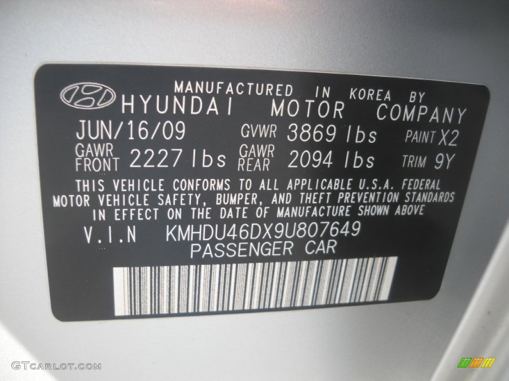 2009 Elantra GLS Sedan - Quicksilver / Gray photo #11