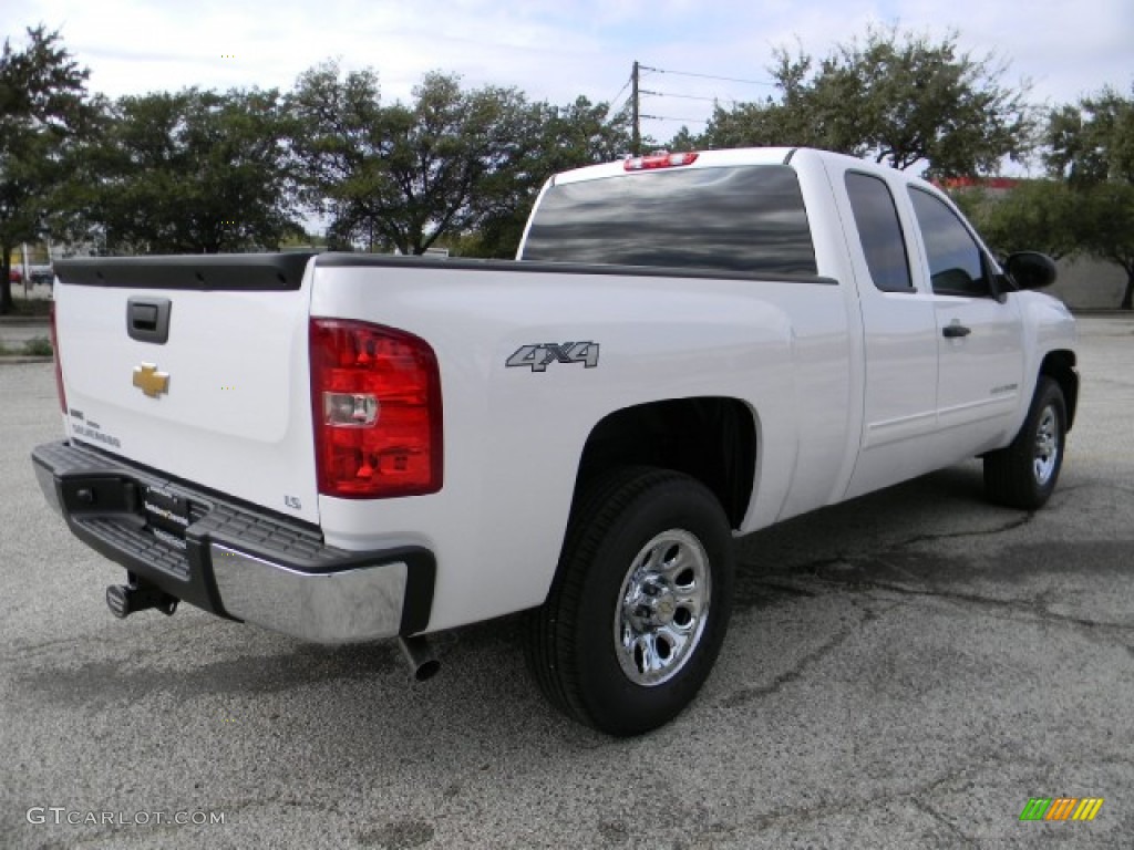 2012 Silverado 1500 LS Extended Cab 4x4 - Summit White / Dark Titanium photo #3