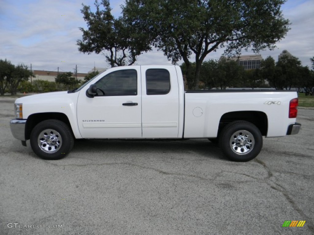 2012 Silverado 1500 LS Extended Cab 4x4 - Summit White / Dark Titanium photo #5