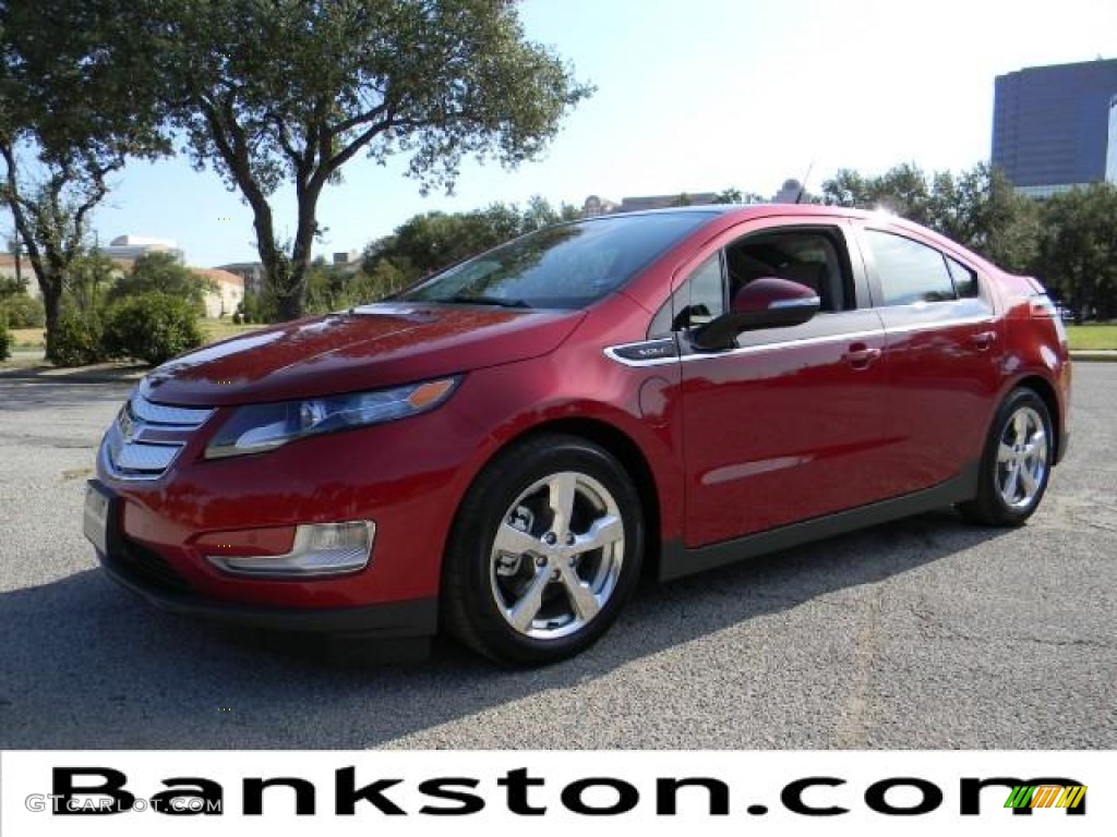 2012 Volt Hatchback - Crystal Red Tintcoat / Jet Black/Ceramic White Accents photo #1