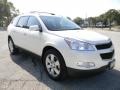 2012 White Diamond Tricoat Chevrolet Traverse LT  photo #2