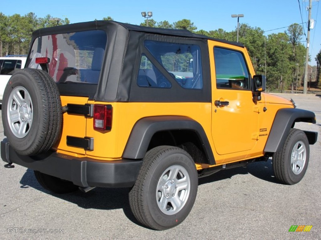 2012 Wrangler Sport 4x4 - Dozer Yellow / Black photo #7