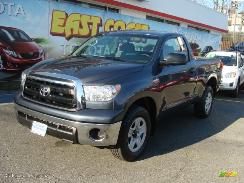 2010 Tundra Regular Cab 4x4 - Slate Gray Metallic / Graphite Gray photo #3
