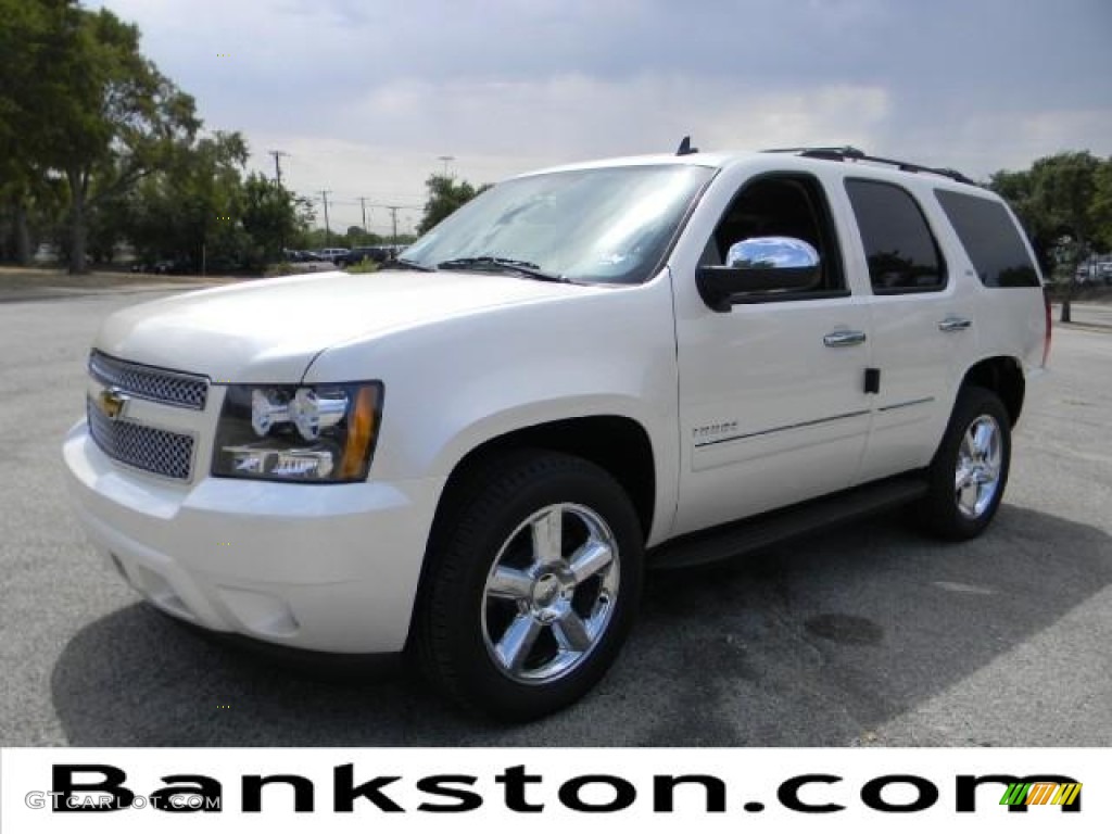 2011 Tahoe LTZ - White Diamond Tricoat / Ebony photo #1