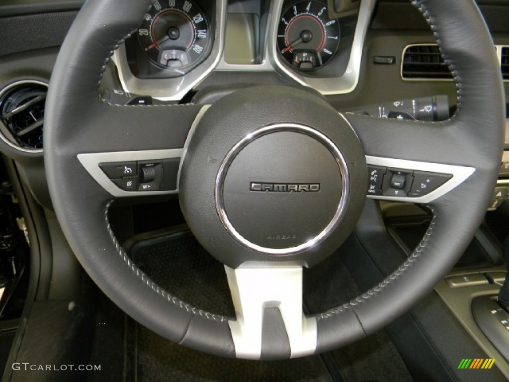 2011 Chevrolet Camaro LT/RS Convertible Black Steering Wheel Photo #58230754