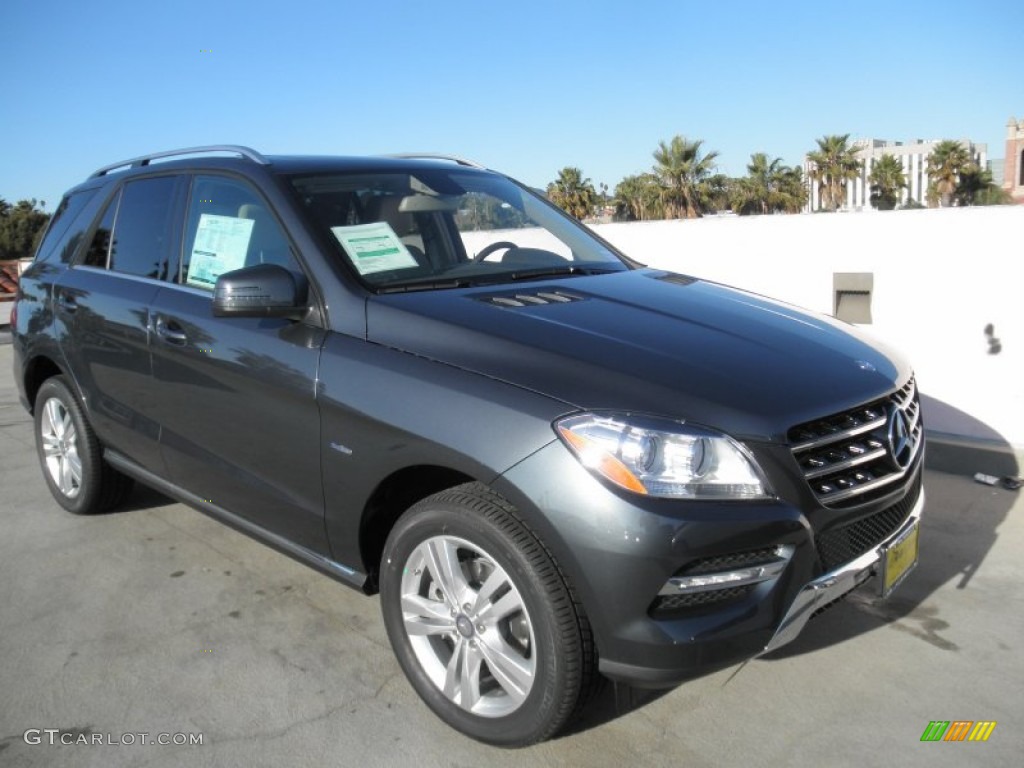 2012 ML 350 4Matic - Steel Grey Metallic / Almond Beige photo #1