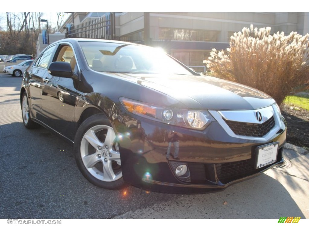 2009 TSX Sedan - Crystal Black Pearl / Parchment photo #1