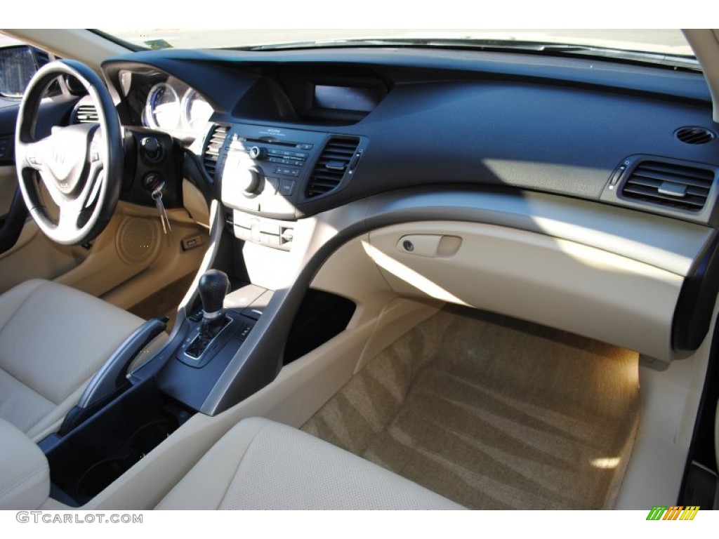 2009 TSX Sedan - Crystal Black Pearl / Parchment photo #8