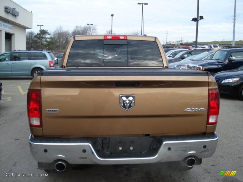 2011 Ram 1500 Laramie Crew Cab 4x4 - Saddle Brown Pearl / Light Pebble Beige/Bark Brown photo #7