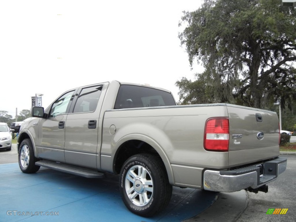 2004 F150 Lariat SuperCrew - Arizona Beige Metallic / Tan photo #3