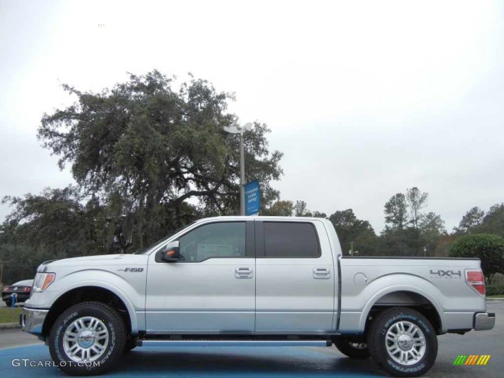 2012 F150 Lariat SuperCrew 4x4 - Ingot Silver Metallic / Black photo #2