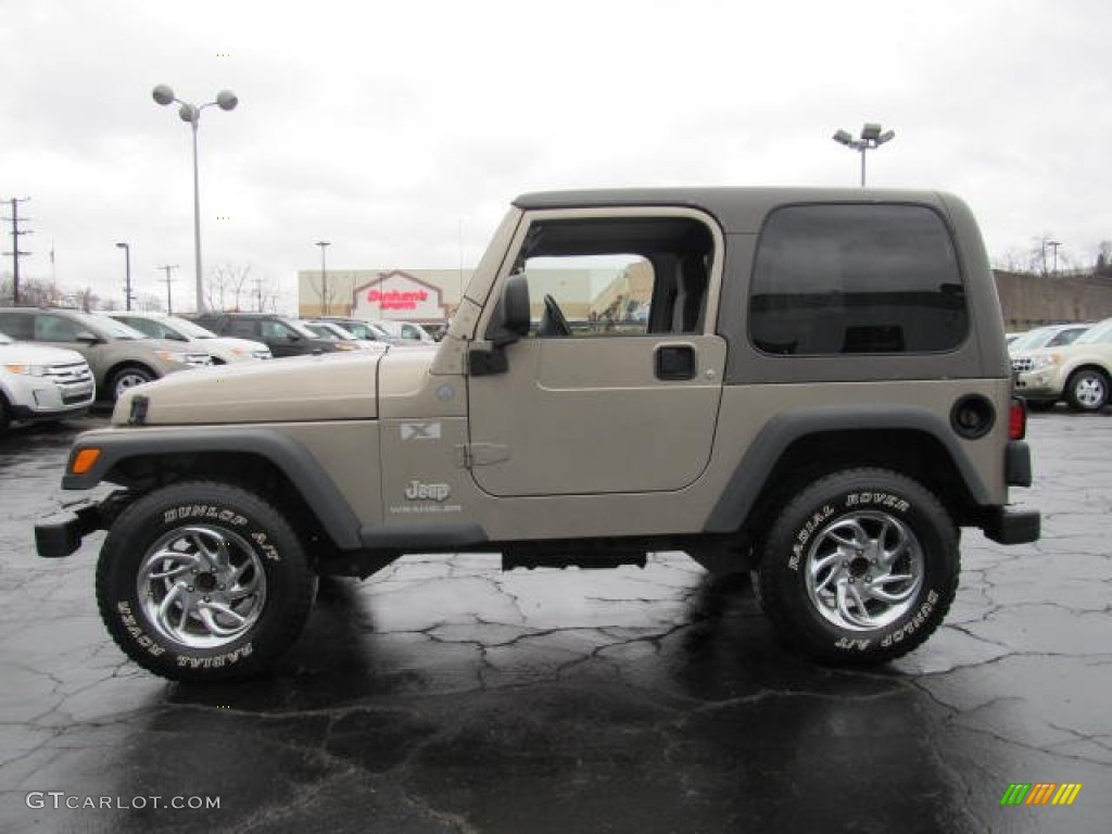 2004 Wrangler X 4x4 - Light Khaki Metallic / Khaki photo #2