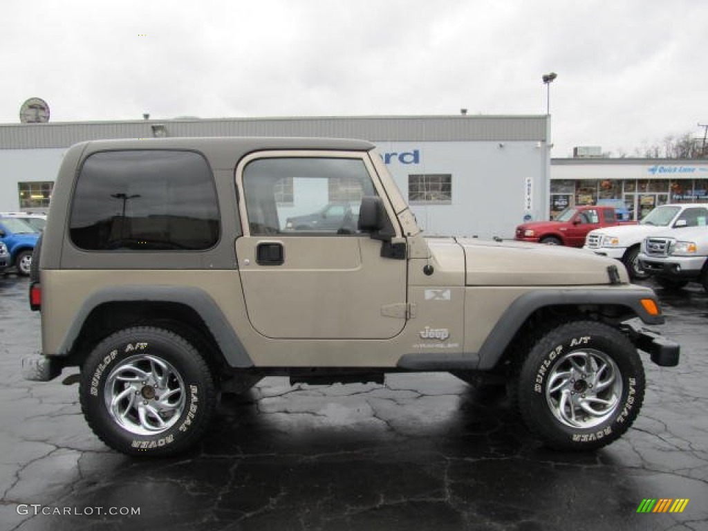 2004 Wrangler X 4x4 - Light Khaki Metallic / Khaki photo #4