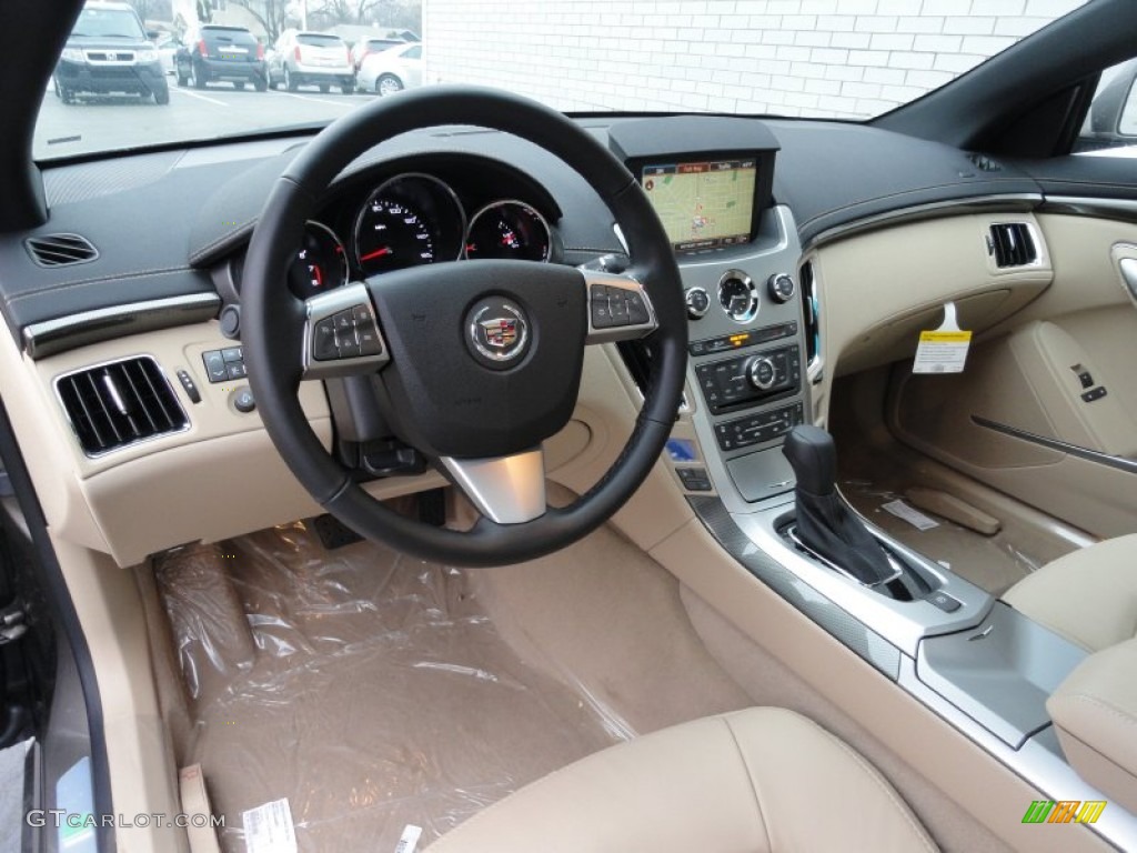 2012 Cadillac CTS 4 AWD Coupe Cashmere/Cocoa Dashboard Photo #58237503